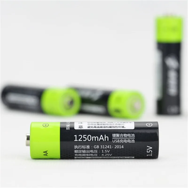 2 шт/4 шт ZNTER 1 5 V 1250mAh USB аккумуляторная батарея AA Li Po для моделей RC передатчик пульт