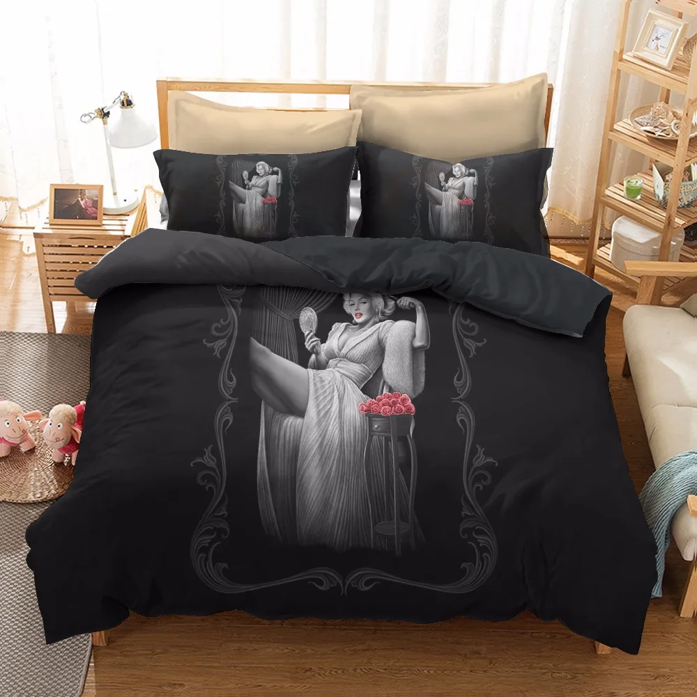 

Cover Bed 3D Halloween Bedding Set Skull Bedding Set Marylin Monroe Duvet Cover Set Twin Full Queen King Sugar Skull Halloween C