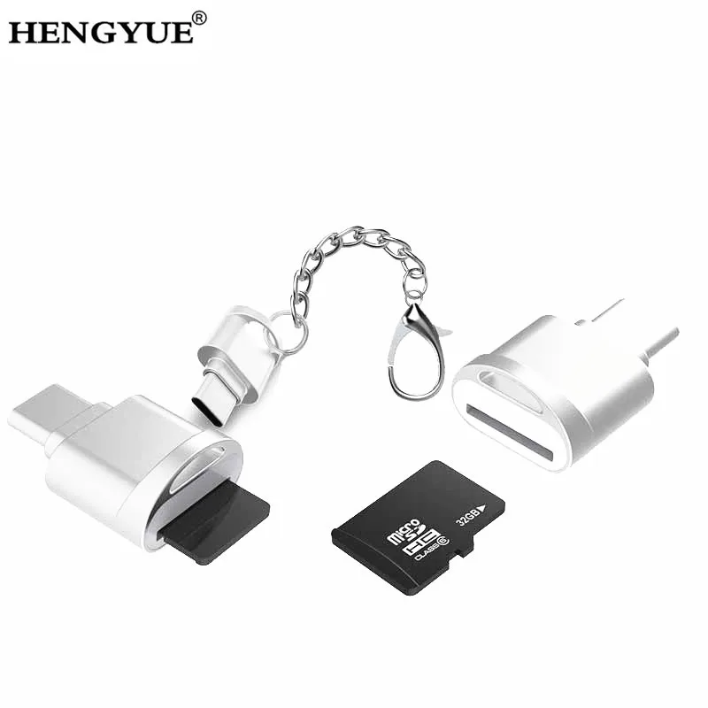 Портативный адаптер USB 3,1 для type-C адаптер USB-type C Micro конвертер OTG адаптер с TF SD кард-ридером
