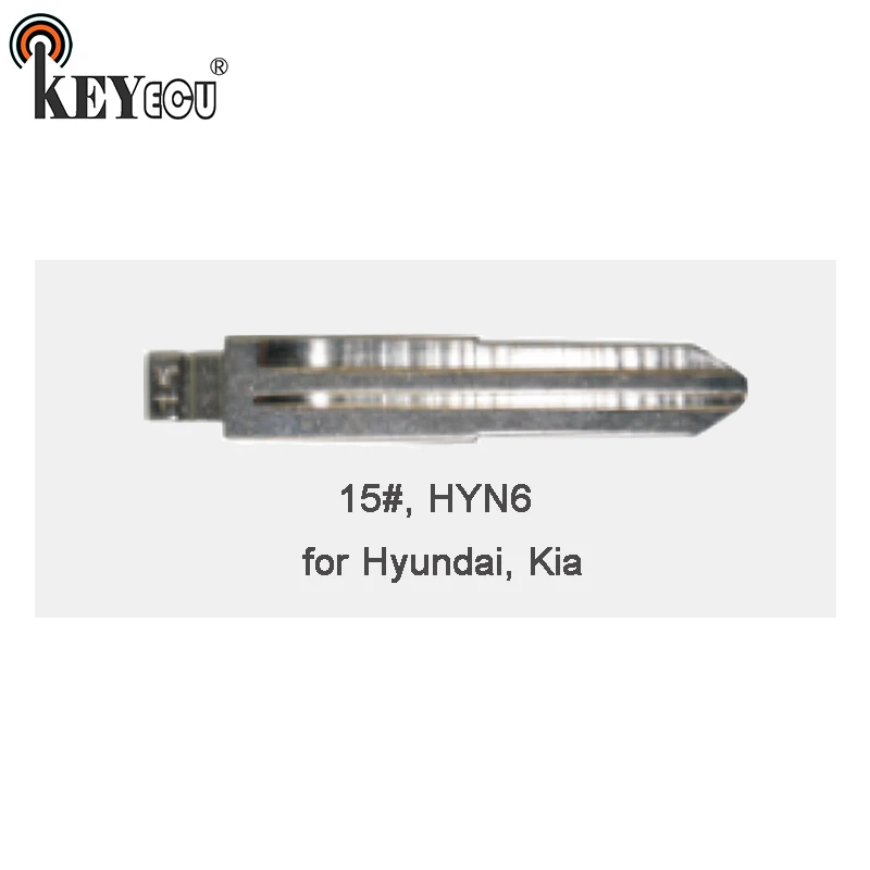 

KEYECU 10x KEYDIY Universal Remotes Flip Key Blade 15#, HYN6 for Hyundai, Kia