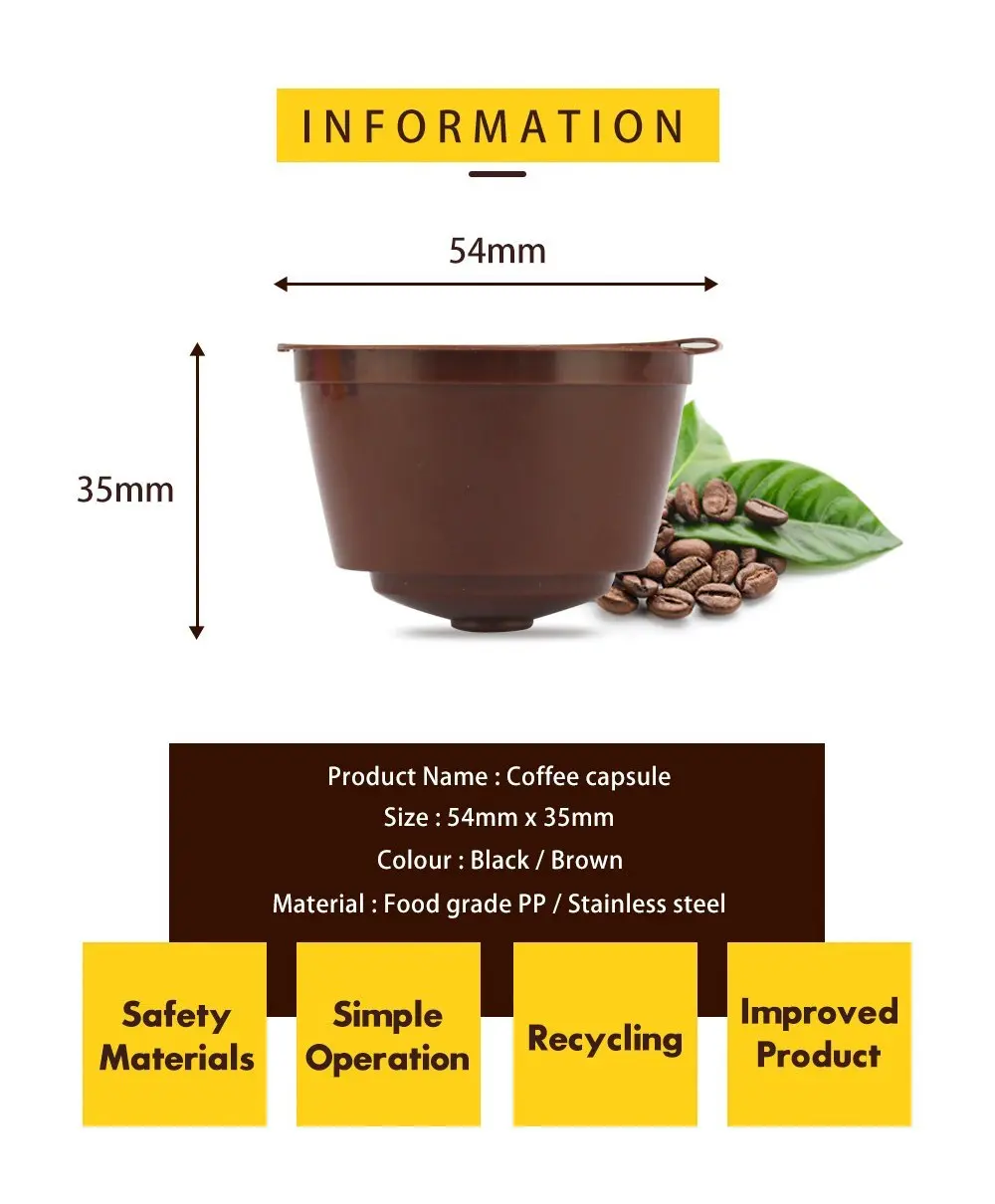 Оптовая продажа для Nescafe Dolce Gusto Кофе фильтр чашка многоразовые кофейные