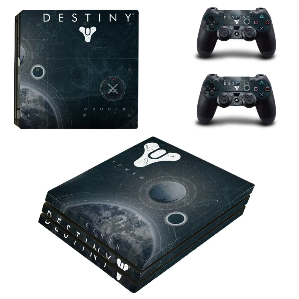 Игра Destiny PS4 Pro наклейка на кожу для PlayStation 4 консоль и 2 контроллера виниловая