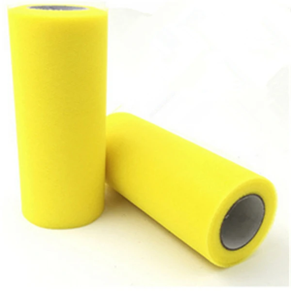 yellow Тюль рулон 15 см 25 ярдов рулон ткань катушка пачка органза вечерние упаковка для подарка на день рождения Свадебная вечеринка украшения сувениры события поставки - Цвет: yellow