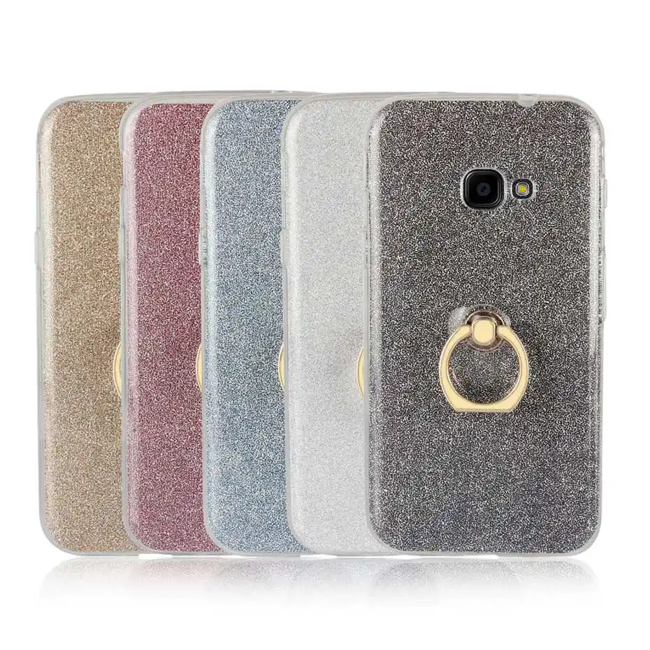 Чехол для samsung Galaxy Xcover4 мягкой ТПУ с палец кольцо стенд блеск крышка блестки