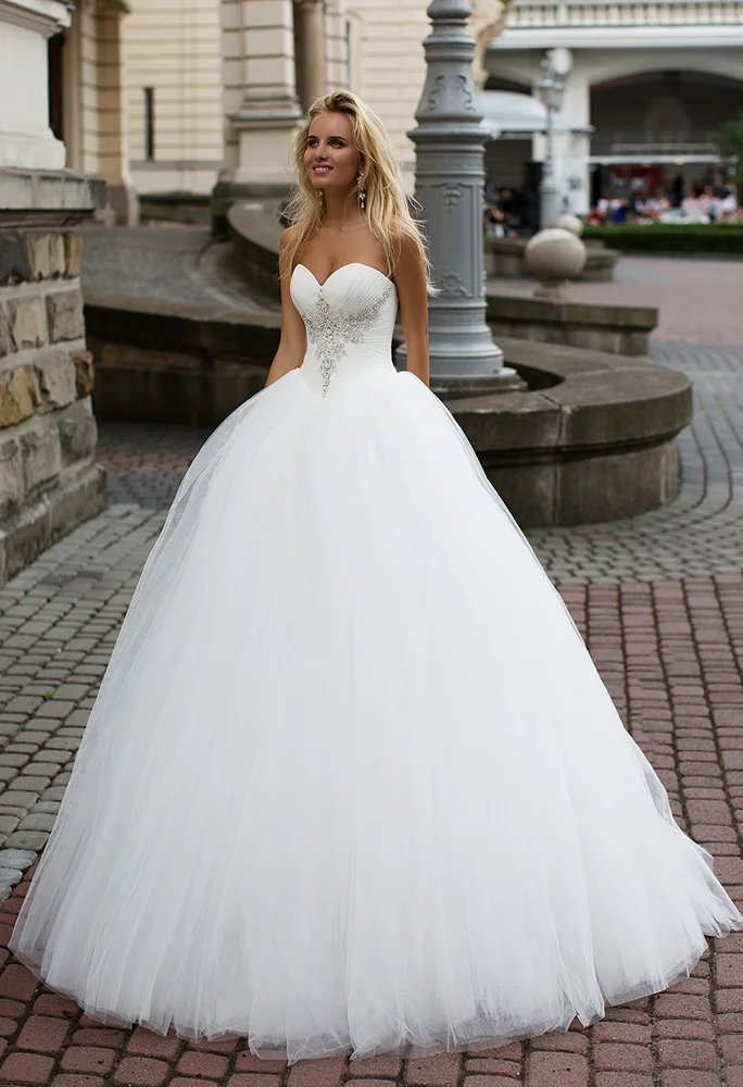 Принцесса Бальное платье Милая Тюль Свадебное Платье Vestidos Де Novia 2017 Casamento Невесты