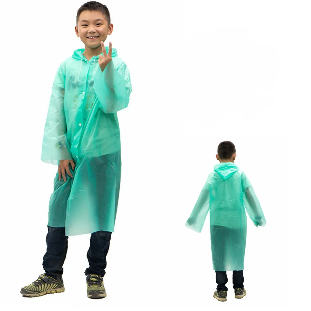Детский плащ дождевик на пуговицах PEVA уличная одежда для туризма куртка пончо и