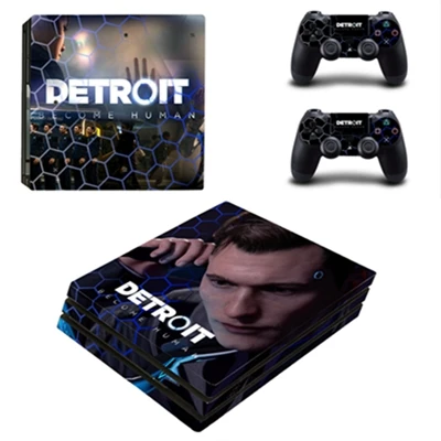 Play station 4 PRO наклейки для Playstation 4 PS4 Pro консоли контроллера из винила и кожи самоклеящаяся пленка крышка Detroit стать человека - Цвет: YSP4P-2083