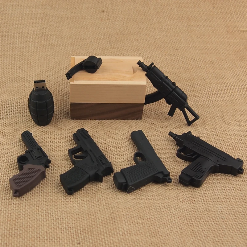 Крутой пистолета модели серии 6 стилей USB флэш накопитель 128 Мб флеш 32 Гб 64 ГБ 2 0