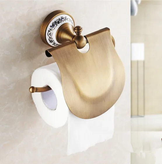 Аксессуары для ванной комнаты 2016, держатель для туалетной бумаги с античной бронзовой отделкой, креативный дизайн/латунный держатель для б... от AliExpress WW