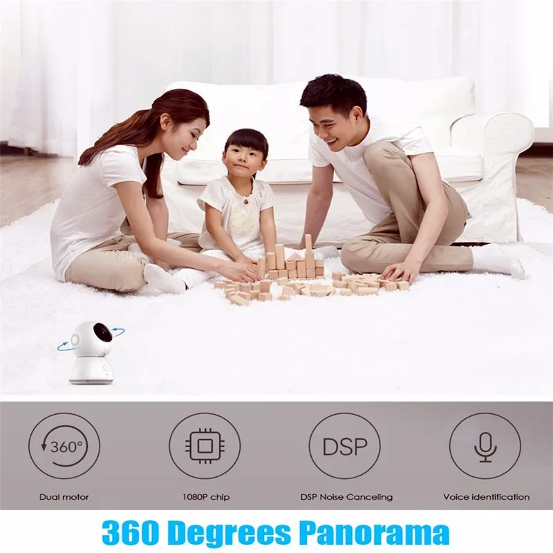 100% оригинал Xiaomi MiJia CCTV 1080P 360 градусов домашняя панорамная WiFi камера Обнаружение движения ночное видение ИК
