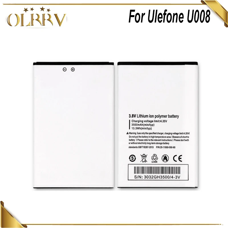 OLRRV 3500mAh Батарея для Ulefone U008 высокое качество запасная батарея мобильного