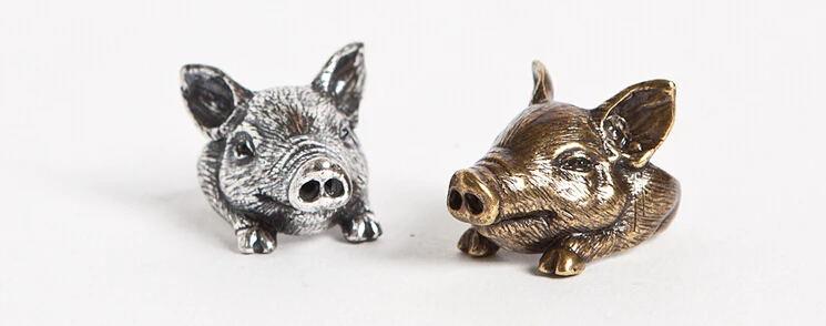 Wholesale Unique Handmade Boho Chic Retro Pig Ring Female and Male Pet Lovers Gift Idea-- 12pcs/lot | Украшения и аксессуары