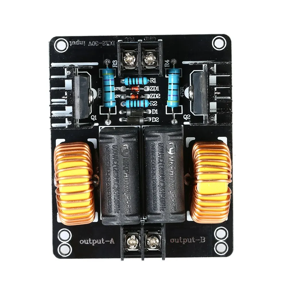 ZVS 1000 Вт низковольтная индукционная нагревательная плата модуль флэббэк драйвер