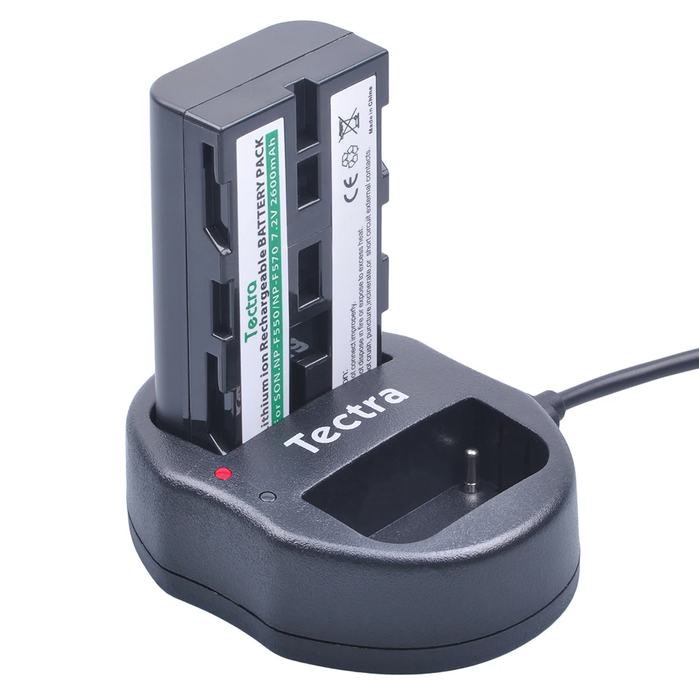 Tectra 3 шт. NP-F550 NP F550 сменная камера Bateria + USB двойное зарядное устройство для Sony NP-F570