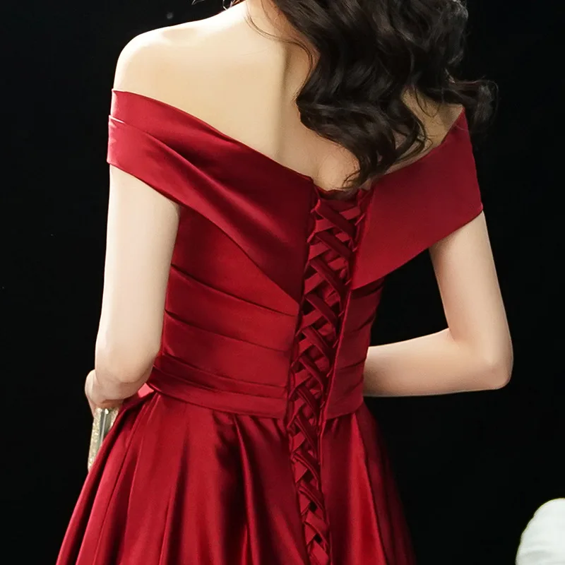 Китайское Восточное короткое вечернее платье Cheongsam с открытыми плечами