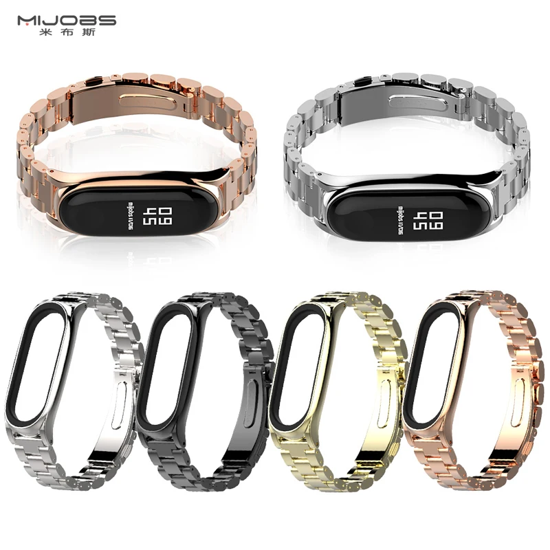 Браслет mi jobs mi Band 4 для Xiaomi mi Band 3 4 Смарт-часы браслет Безвинтовой браслет из нержавеющей стали металлический браслет mi band 3 4 Браслеты