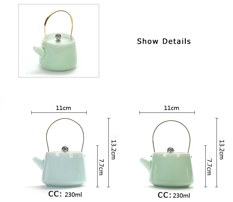 Чайник TANGPIN longquan celadon, керамические чайники, китайский чайник, китайский чайный набор, кунг-фу