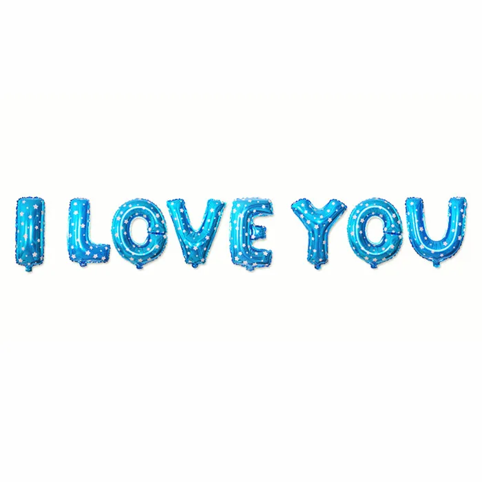 I Love You H19 13 шт. шары с днем рождения буквы алфавита Висячие золотые серебряные розовые красные украшения на день рождения Детские фольгированные воздушные шары-гирлянды - Цвет: I Love You H19