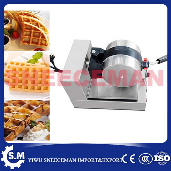 Comprare Commerciale Una Testa Elettrico Rotativo Forno Cialda Macchina Cottura Pan Waffle Maker Macchina Plaid Torta Macchina