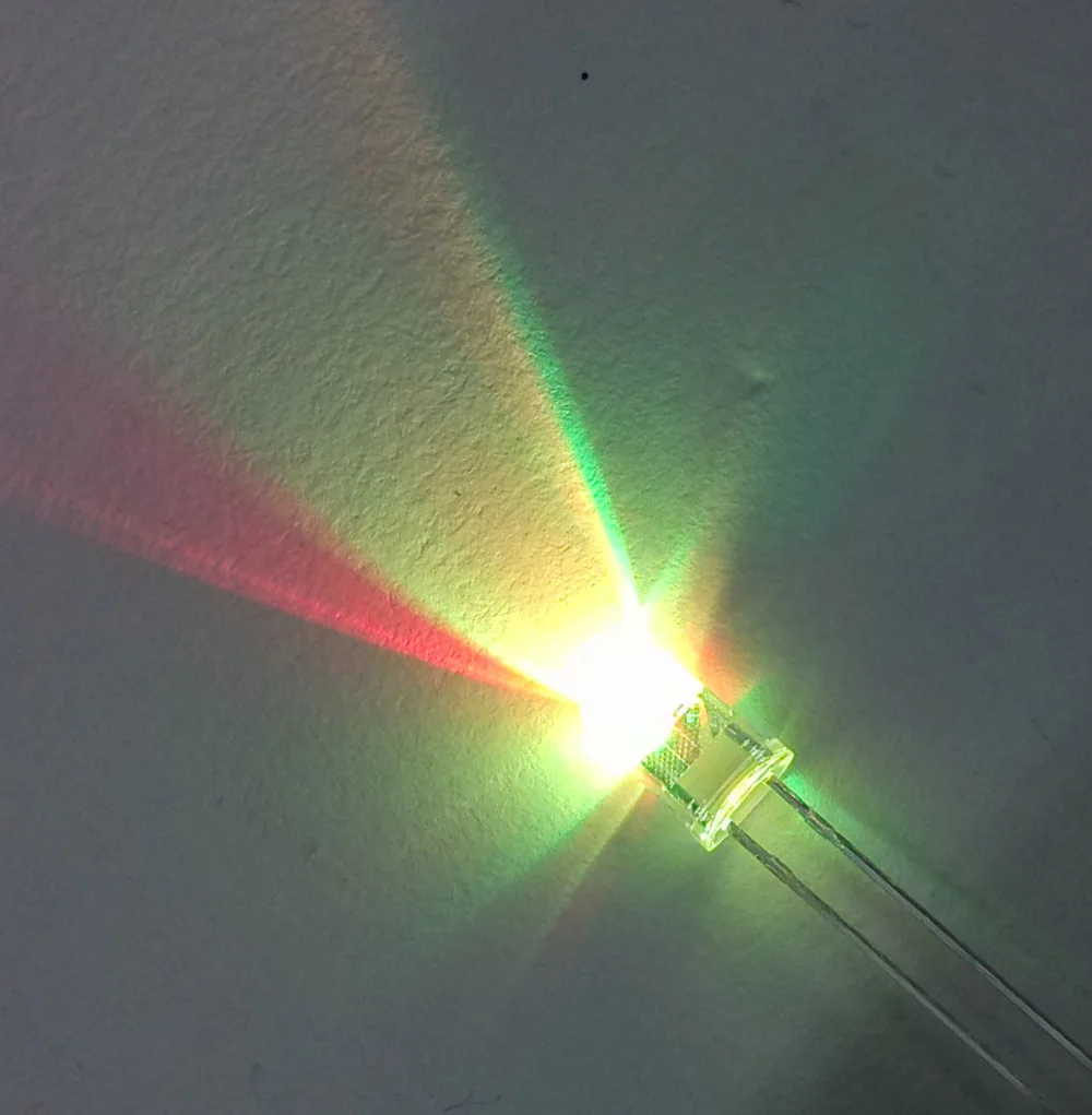 1000 шт./лот 5 мм RGB 7 цветов медленная вспышка LED светоизлучающий диод (LED) новые