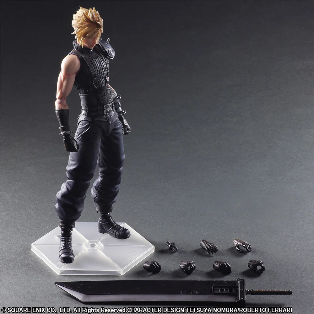 PLAY ARTS Final Fantasy VII 27 см Cloud Strife экшн-фигурка издание 2 шарнирная подвижная Модель