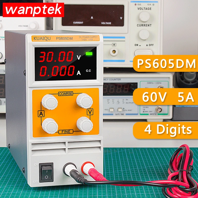 60V 5A 4 Digts 7 типов 3/4 цифр, Регулируемый источник питания, цифровой дисплей, переключение регулятора напряжения постоянного тока, лабораторный стенд, источник питания переменного тока 220 В - Цвет: 60V 5A 4 Digts