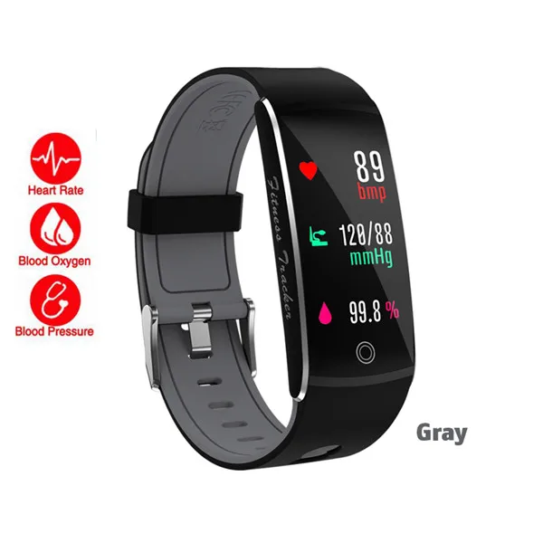 F10 Smart Band Цвет Экран Фитнес трекер умный Браслет IP67 Водонепроницаемый удаленного Управление спортивный браслет для Android iOS - Цвет: Серый