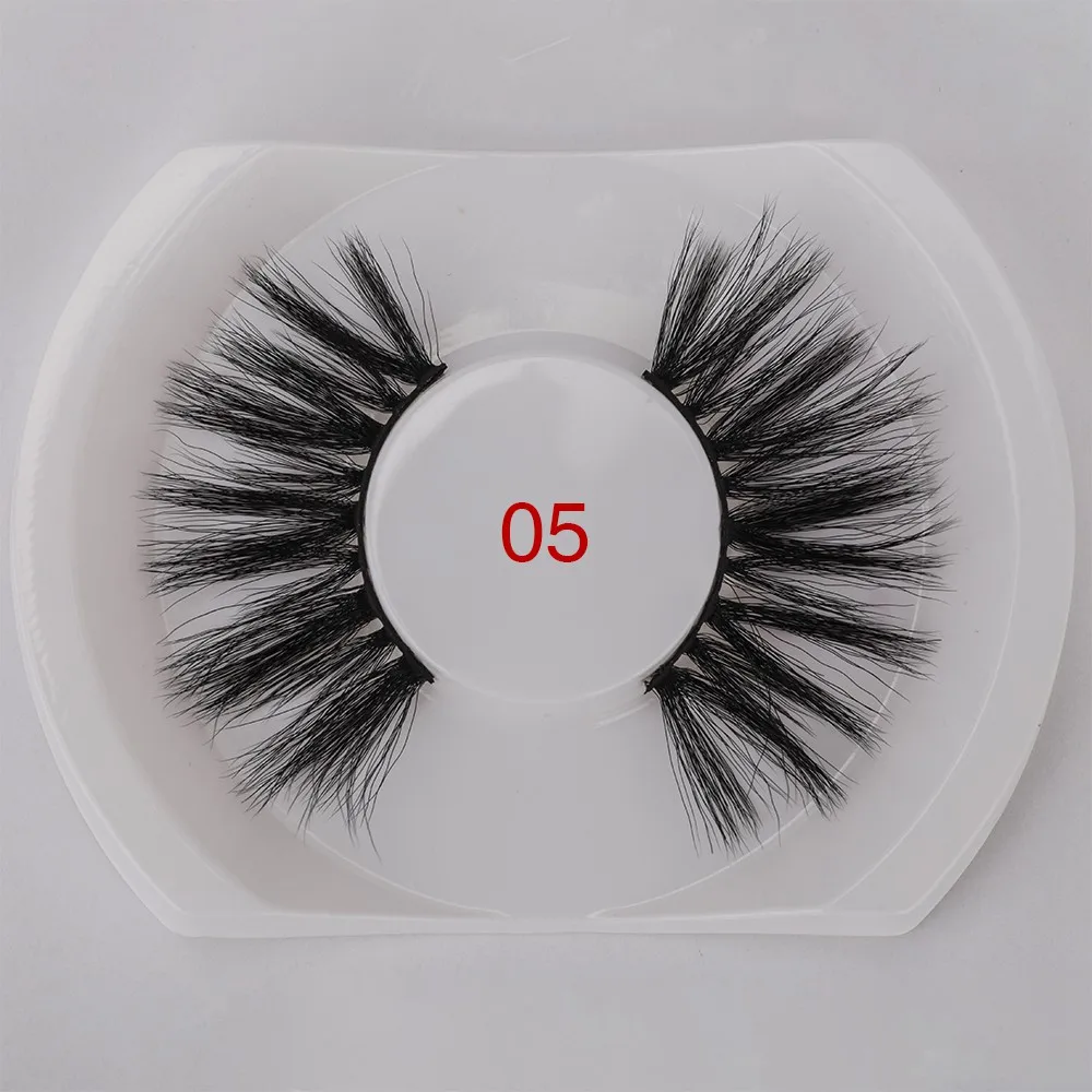 Eyewin Новые 25 мм длинные 3D ресницы из натуральной норки длинные норковые ресницы большие драматические закрученные ресницы полосы отдельные накладные ресницы - Цвет: QZA-05