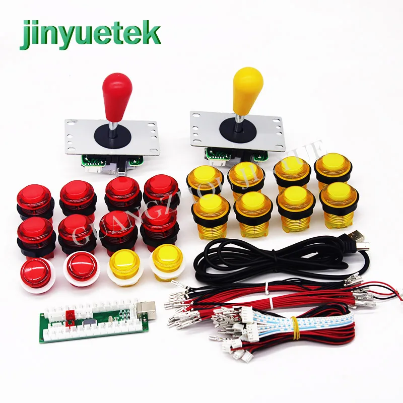 Нулевая задержка USB кодер 2 Play станция PC PS2 PS3 копия Sanwa Джойстик светодиодная