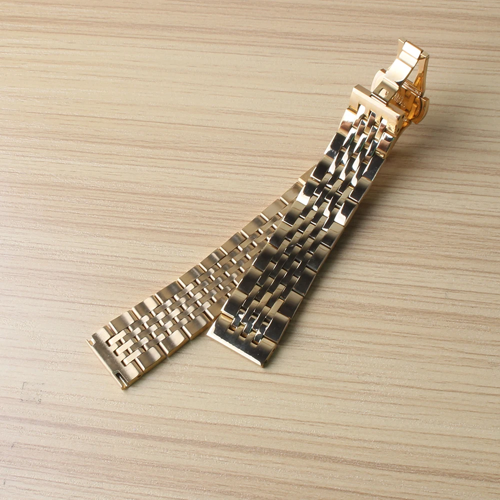 

Watchbands Silver and gold Watch Strap Bracelet for Quartz Watches men women 18mm 19mm 20mm 21mm Stainless steel Polished Bands