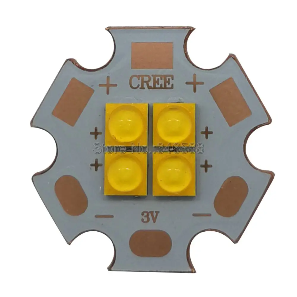 Светодиодный излучатель высокой мощности 5 шт. 3 в/6 в/12 В Cree XTE XT E 4 чипа светодиода