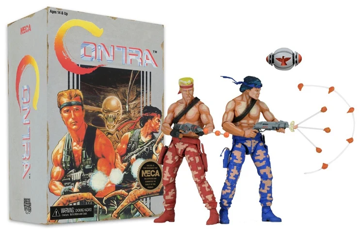 Горячая Распродажа NECA Contra Bill &amp Lance видео игра внешний вид фигурка 7&quot|action figure|figures
