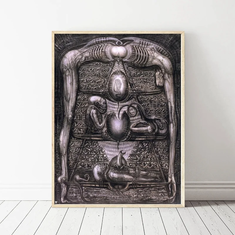 Hr Giger Li II постер художественный шелковый домашний декор 12x18 24x36inch | Дом и сад