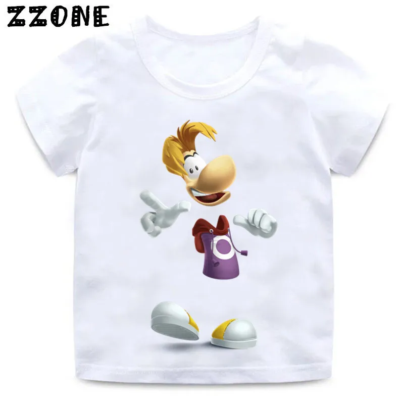 Забавная одежда для детей футболка с принтом героев мультфильма Rayman Legends Adventures Game