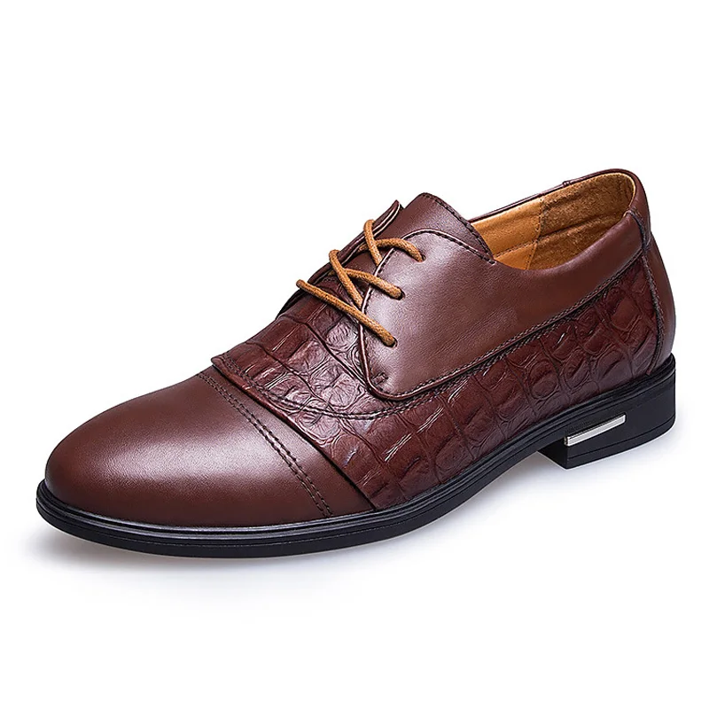 

2019 Genuine Leather Shoes Men Brogues High Quality Fashion Brand Male Footwear Cow Leather Men Casual Shoes Black Brown A1653