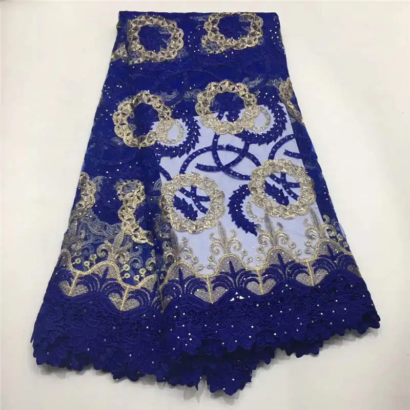 African french lace flower tulle nigerian wedding white fabric embroidery ML1N799 | Дом и сад