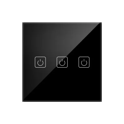 3 Gang Switch ЕС/Великобритания Стандартный 1/2/3 Стандартный AC110V~ 240V с украшением в виде кристаллов Стекло Панель светильник переключатели, настенный сенсорный выключатель настенный светильник переключатель - Цвет: 3 Gang Switch