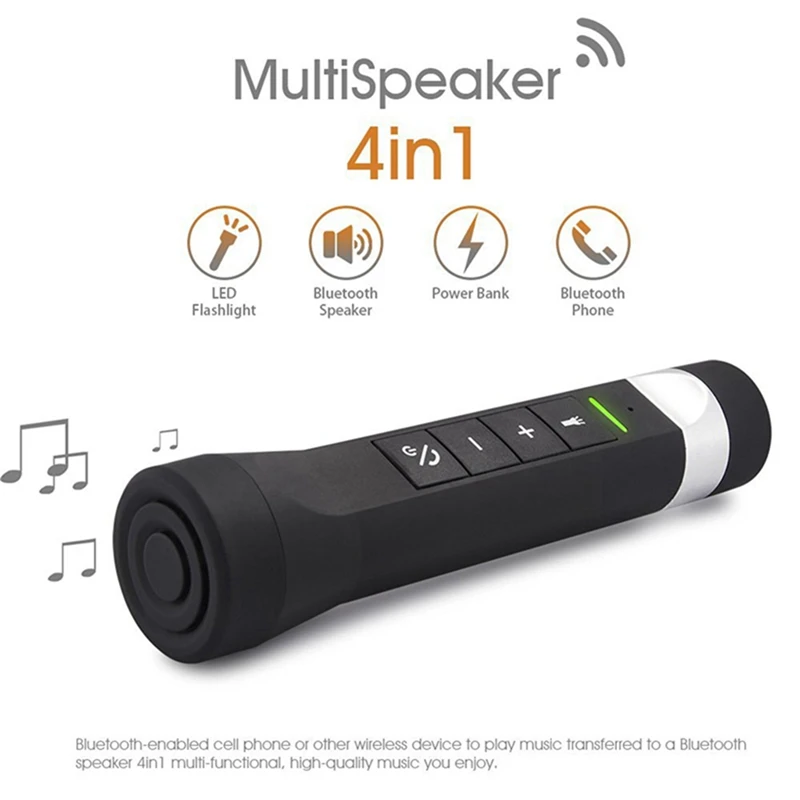 OOTDTY Внешняя беспроводная bluetooth колонка фонарик фонарь внешний аккумулятор