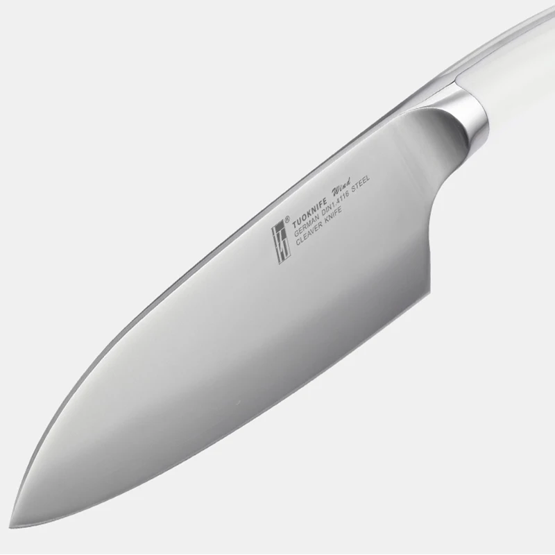 Набор кухонных ножей с держателем, Кливер+ нож santoku+ подставка для ножей
