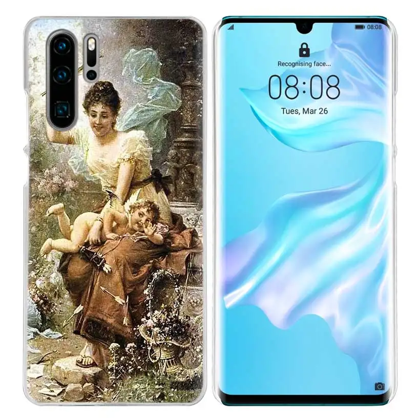 06 Художественный чехол Angel Cupid для huawei P20 P30 P Smart Nova 4 3i P10 P9 P8 mate 10 20 lite Pro Mini, жесткий чехол для телефона из поликарбоната - Цвет: 06