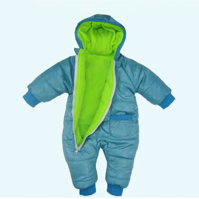 Детский комбинезон с хлопковой подкладкой цельный теплый зимний парка для