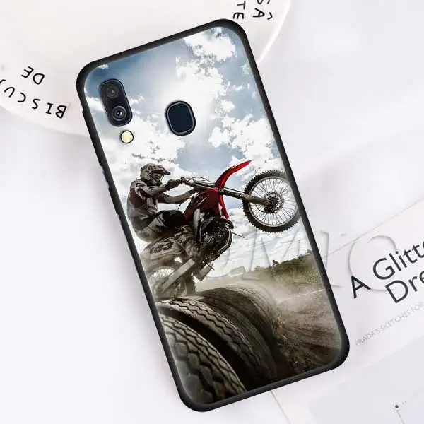 014 Moto крест moto rcycle Спорт на открытом воздухе силиконовый мягкий чехол для samsung Galaxy A50 A40 A70 A30 A20 A80 A6 A7 A8 плюс A9 черный чехол Чехол - Цвет: 014
