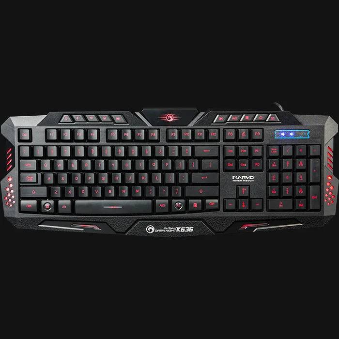 MARVO K636 игровая клавиатура 3 цвета подсветка Механическая USB Проводная
