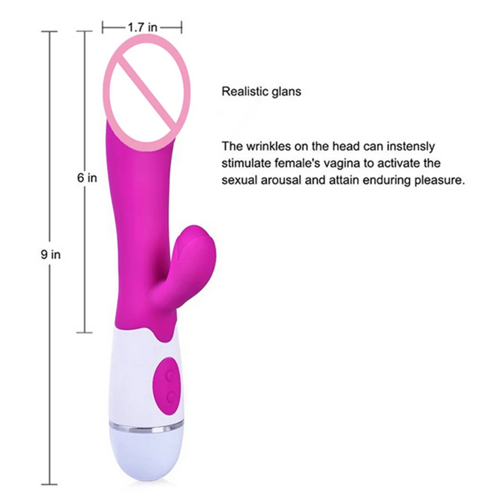 1 шт. фаллоимитатор вибратор G Spot кролик двойной вибрации силиконовый