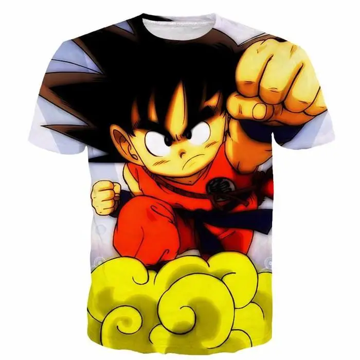 Мужская футболка в стиле Харадзюку с принтом Dragon Ball Z Super Saiyan Vegeta Goku Goten Gohan