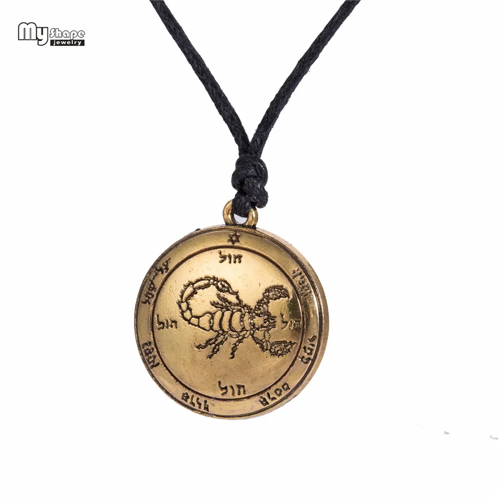 My shape Scorpion Mars Key of Solomon двусторонний кулон состояние мужчины t ожерелье Мужская Этническая цепь ожерелье s для женщин колье