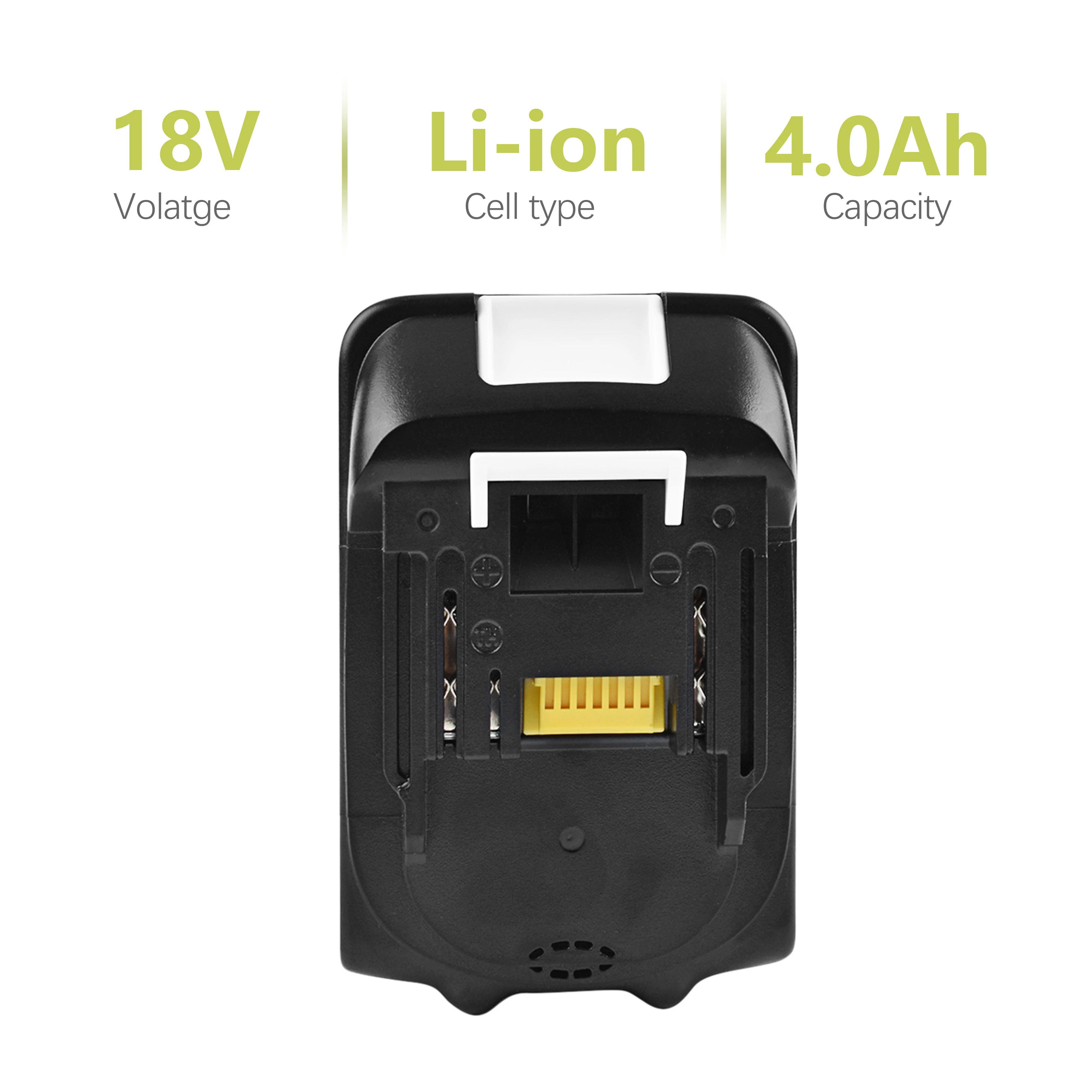 Powtree для Makita высокого Ёмкость 18V 4000 мА/ч, BL1830 Мощность инструменты литий-ионная Батарея Замена LXT400 BL1815 BL1840 BL1850 BL1860 L30