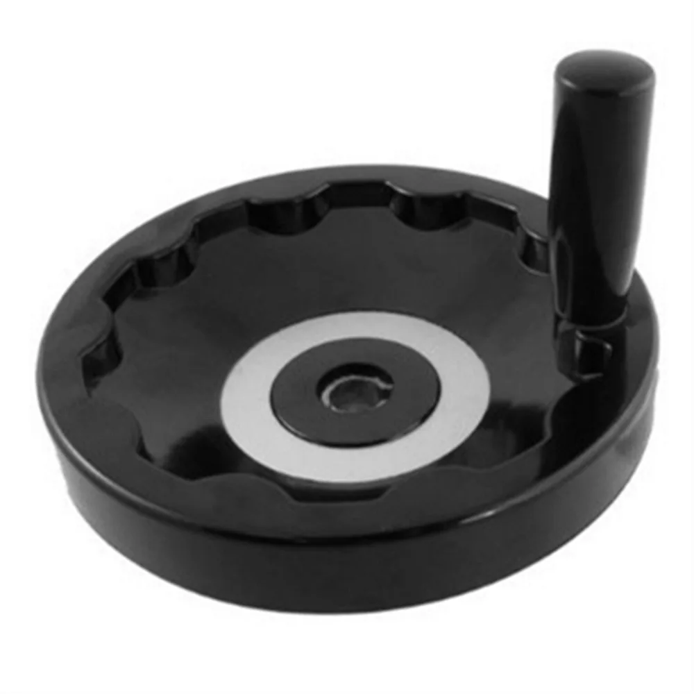 

1 PC 18mm x 200mm Hand Wheel Black w Folding Revolving Handle