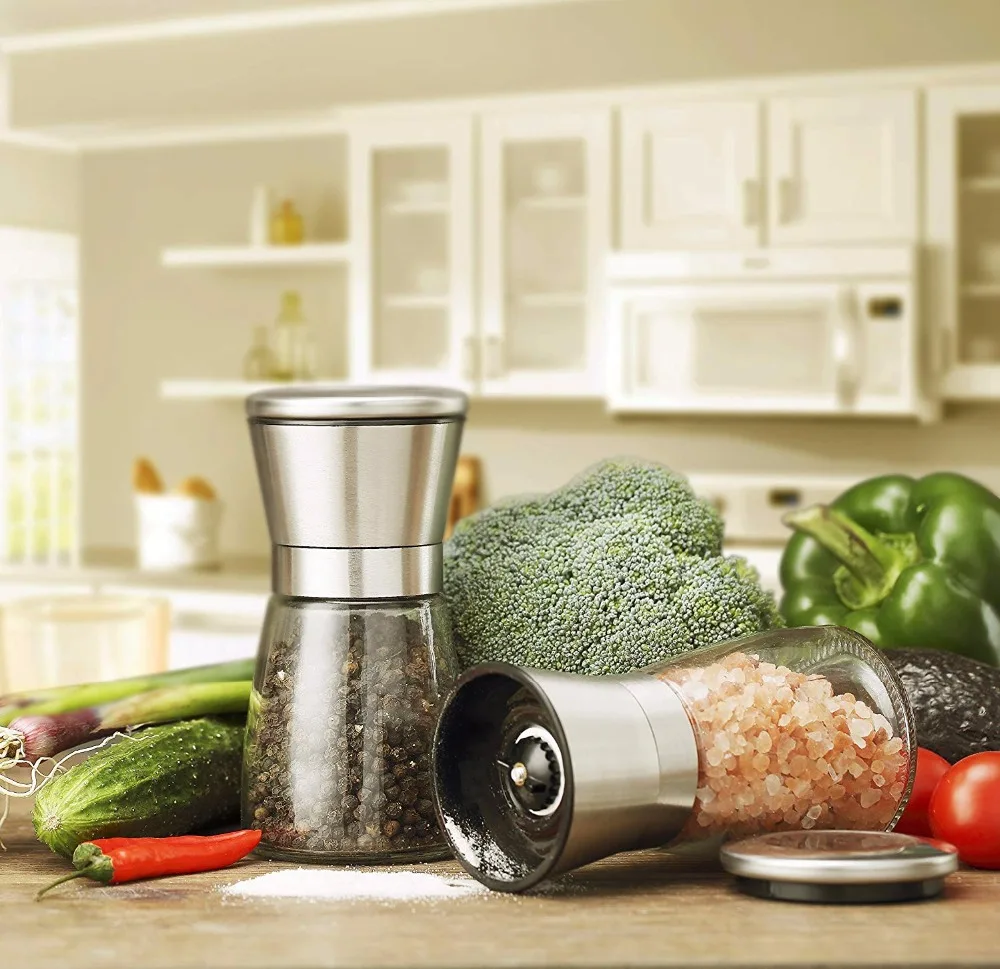 Мельница для соли и перца инструменты трав специй с регулируемой керамикой