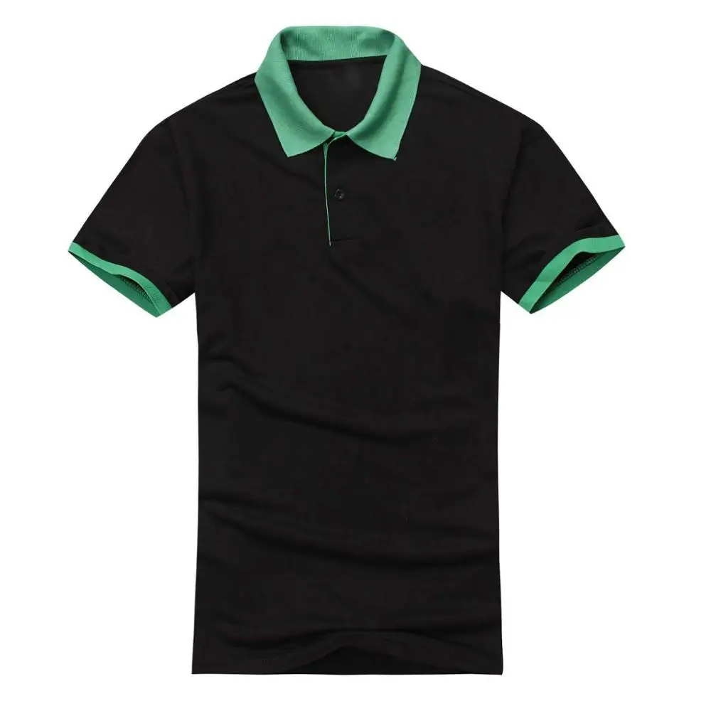 black and green Брендовая модная женская классическая рубашка поло, рубашки больших размеров, майки, пуловер для пары, повседневные Лоскутные Поло - Цвет: black and green